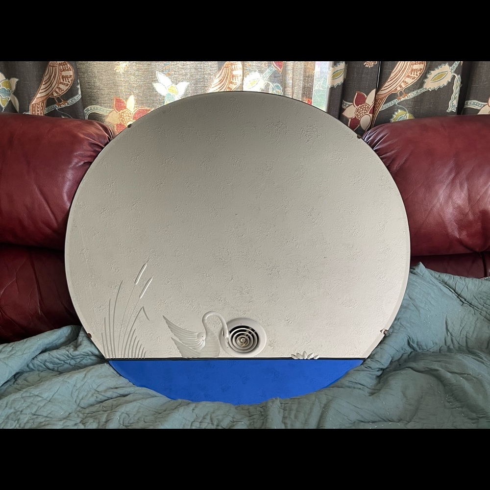 Art Deco swan mirror